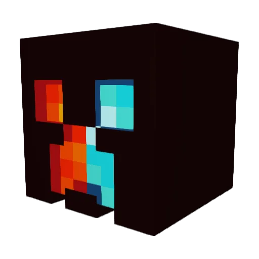 VicDiFa Minecraft avatar head, 3D render