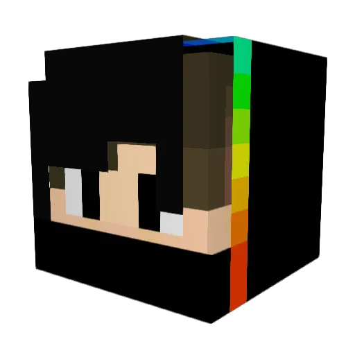 VicOffi Minecraft avatar head, 3D render