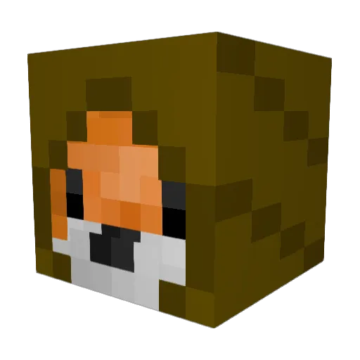 VicTheFoxyGamer Minecraft avatar head, 3D render