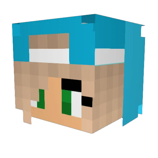 Vic_15 Minecraft avatar head, 3D render