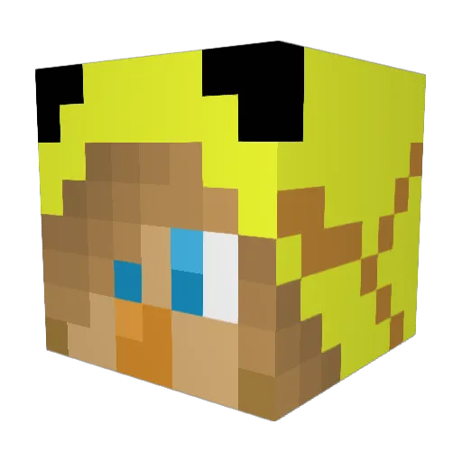 Vic_Chiillz Minecraft avatar head, 3D render