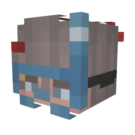 Vic_TW Minecraft avatar head, 3D render