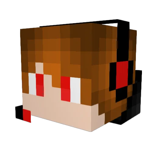 Vic_gthyju Minecraft avatar head, 3D render