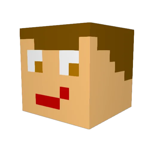 Vic_power Minecraft avatar head, 3D render