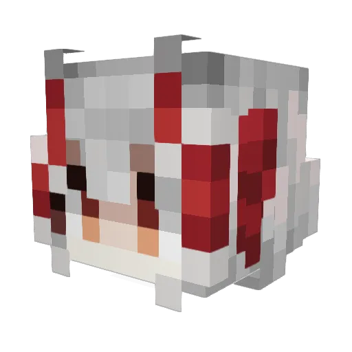 Vicatan Minecraft avatar head, 3D render