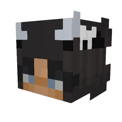 Viccinka Minecraft avatar head, 3D render
