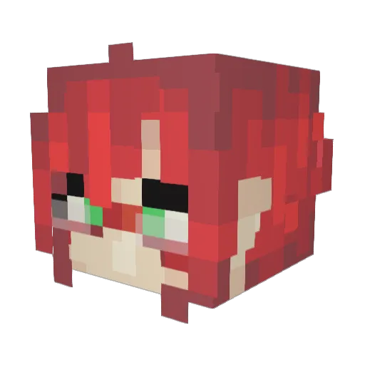 ViccyThiccy Minecraft avatar head, 3D render