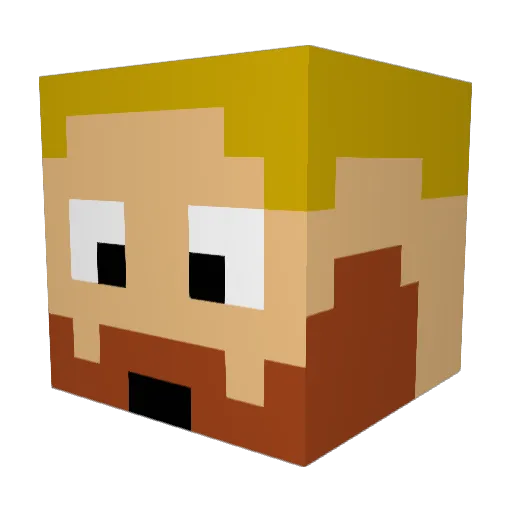 ViceLikeChart35 Minecraft avatar head, 3D render
