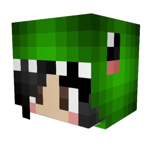 ViceOla Minecraft avatar head, 3D render