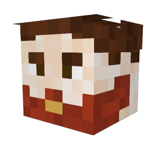 VicensOFF Minecraft avatar head, 3D render