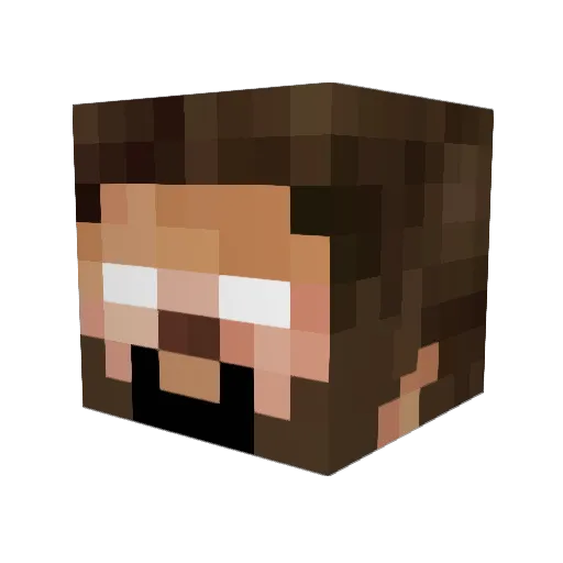 VicentUCF Minecraft avatar head, 3D render