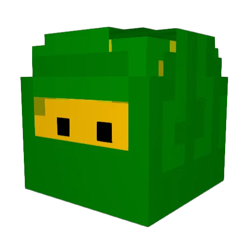 VicenteGli_ Minecraft avatar head, 3D render