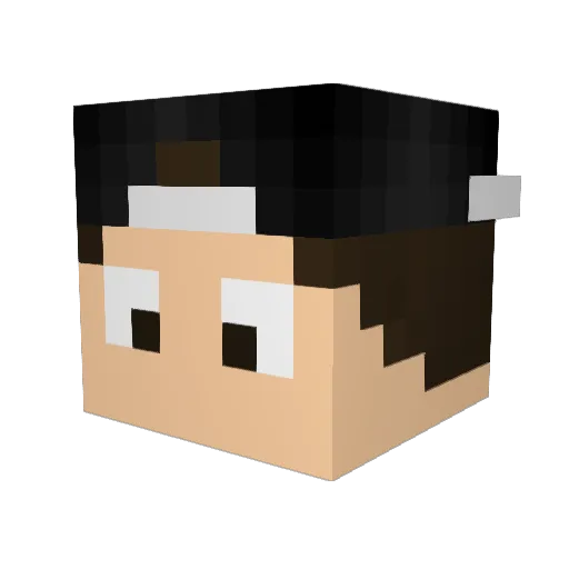 Vicente_brabx Minecraft avatar head, 3D render