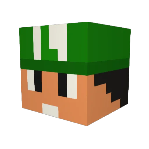 Vichox177 Minecraft avatar head, 3D render