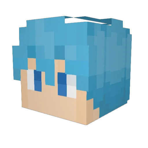 VichyV Minecraft avatar head, 3D render