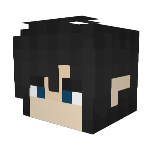 ViciousWild Minecraft avatar head, 3D render