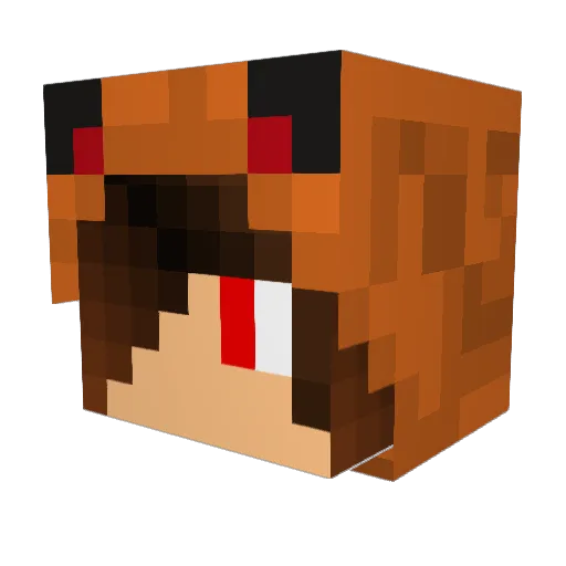 Vicious_Fox Minecraft avatar head, 3D render