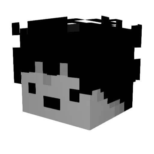 Vicitera Minecraft avatar head, 3D render