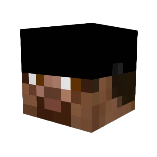 Vick12 Minecraft avatar head, 3D render