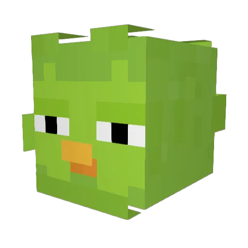 VickHero Minecraft avatar head, 3D render
