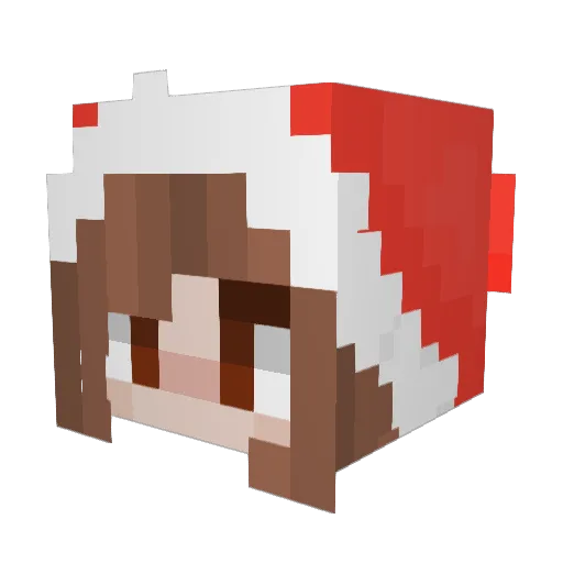 Vickaye Minecraft avatar head, 3D render