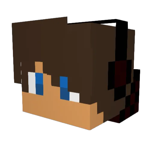 VickeMC Minecraft avatar head, 3D render