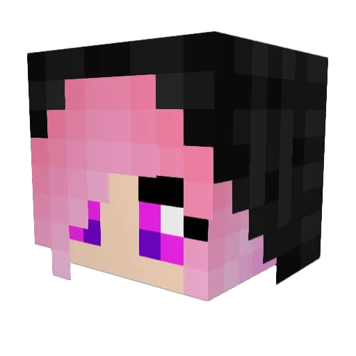 Vicki1234_xo Minecraft avatar head, 3D render