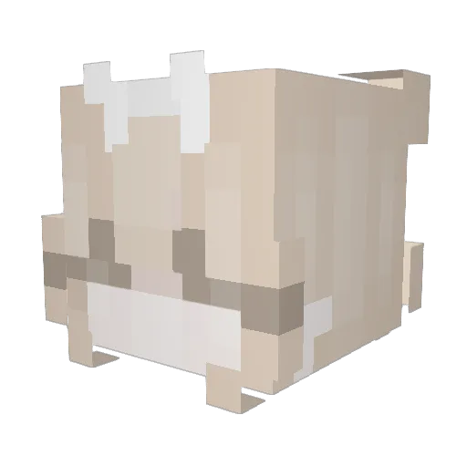 Vickian Minecraft avatar head, 3D render