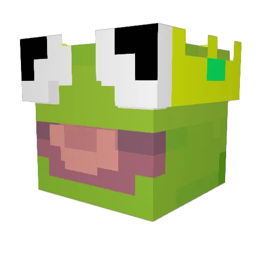 Vickiemus Minecraft avatar head, 3D render