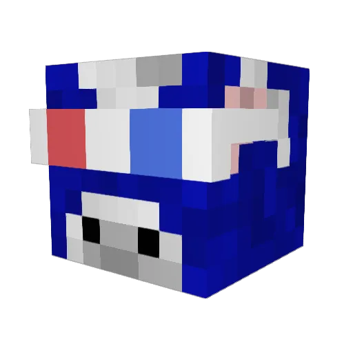 Vicktorius Minecraft avatar head, 3D render