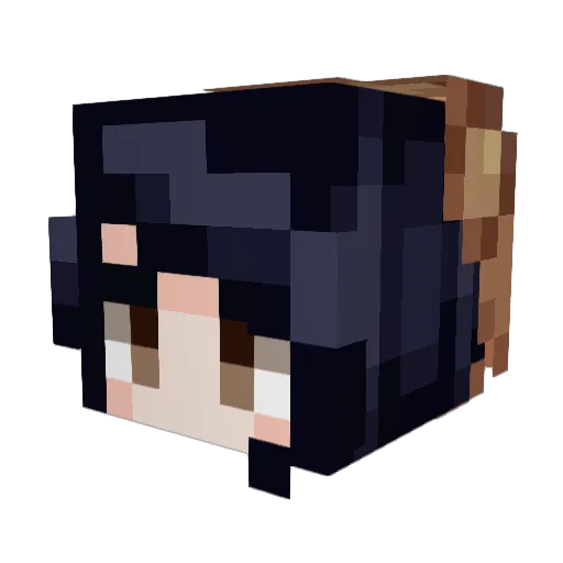 Vicktress Minecraft avatar head, 3D render