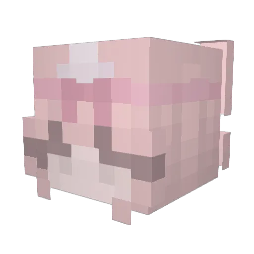 Vicky122 Minecraft avatar head, 3D render