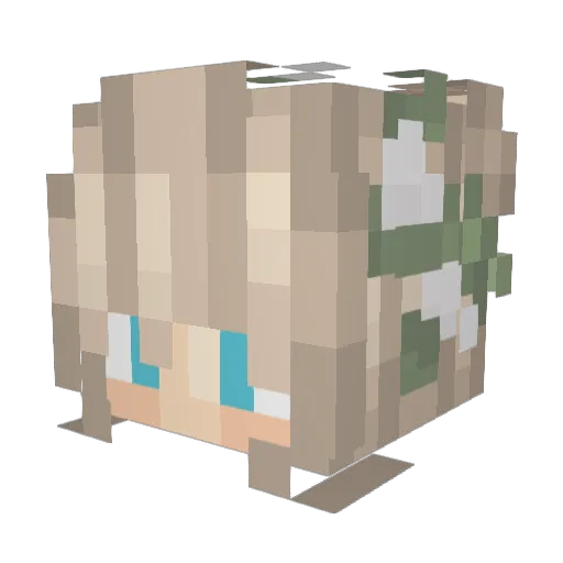 Vicky7721 Minecraft avatar head, 3D render