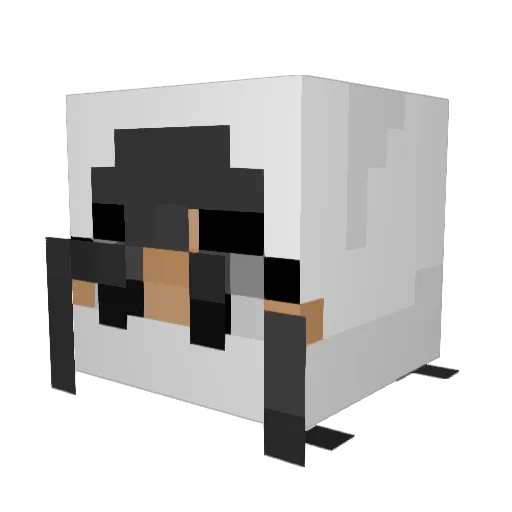 VickyQtpie Minecraft avatar head, 3D render