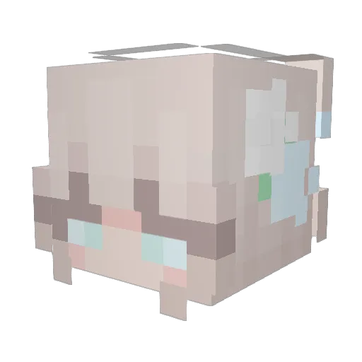 VickyRickyD Minecraft avatar head, 3D render