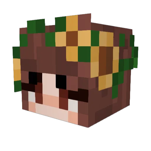 VickyScu Minecraft avatar head, 3D render