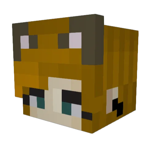 VickyVixen23 Minecraft avatar head, 3D render