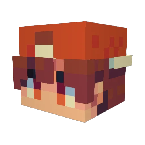 Vicky_146 Minecraft avatar head, 3D render