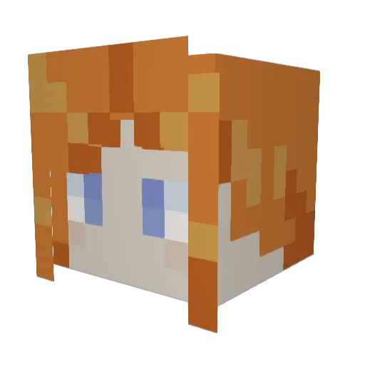 Vicky_NatTwenty Minecraft avatar head, 3D render