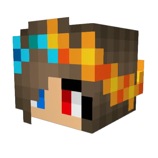 Vicky_Sun Minecraft avatar head, 3D render