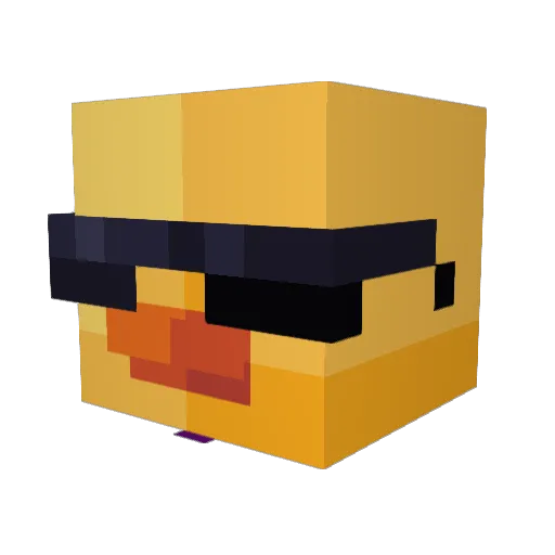 Vicky_l Minecraft avatar head, 3D render
