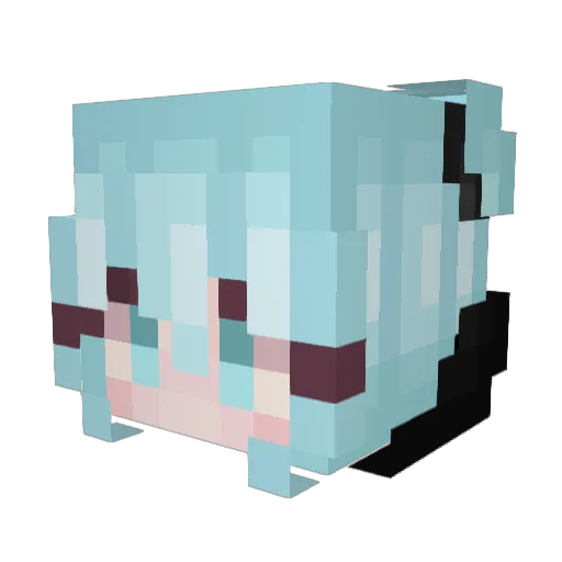 Vicky_xie Minecraft avatar head, 3D render