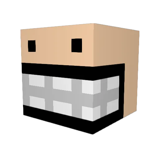 Vicmo Minecraft avatar head, 3D render