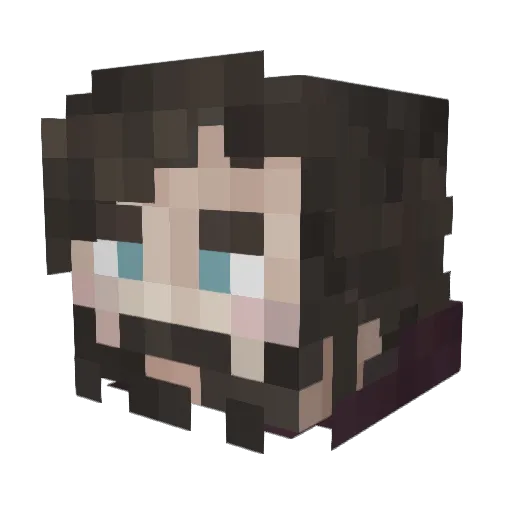 Vicomandos Minecraft avatar head, 3D render