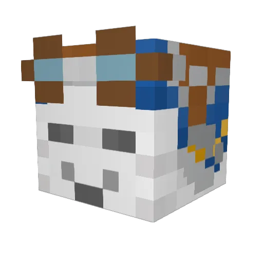 VicooFX Minecraft avatar head, 3D render