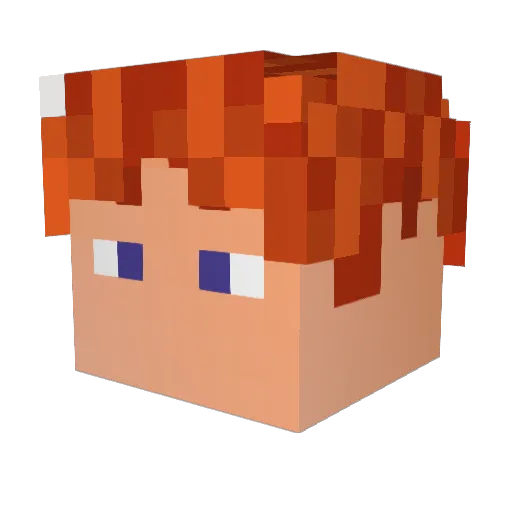 Vicorti333 Minecraft avatar head, 3D render