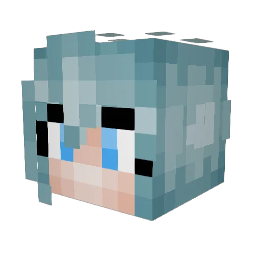 Vicotius Minecraft avatar head, 3D render