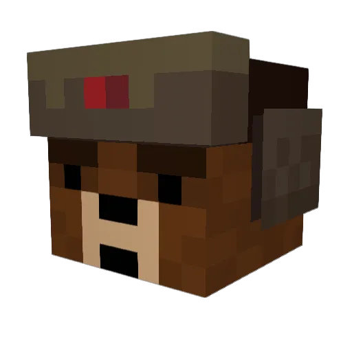 Vicouse4243 Minecraft avatar head, 3D render