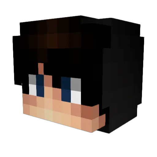 Vicper Minecraft avatar head, 3D render
