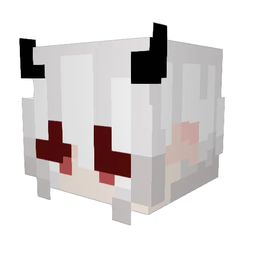 Victaella Minecraft avatar head, 3D render